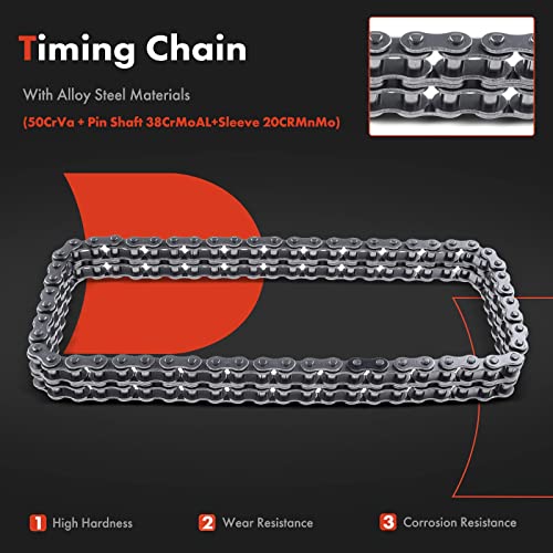 A-Premium Engine Timing Chain Kit W/Sprocket [fits OHV, 6/8Cyl] Compatible with Chevy & GMC Vehicles fits for Camaro, Malibu, Nova, C/K/G Class, Jimmy, Blazer, P30, Sprint, Replace# 3735412, 3735413 - Image 3