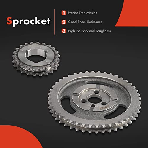 A-Premium Engine Timing Chain Kit W/Sprocket [fits OHV, 6/8Cyl] Compatible with Chevy & GMC Vehicles fits for Camaro, Malibu, Nova, C/K/G Class, Jimmy, Blazer, P30, Sprint, Replace# 3735412, 3735413 - Image 4