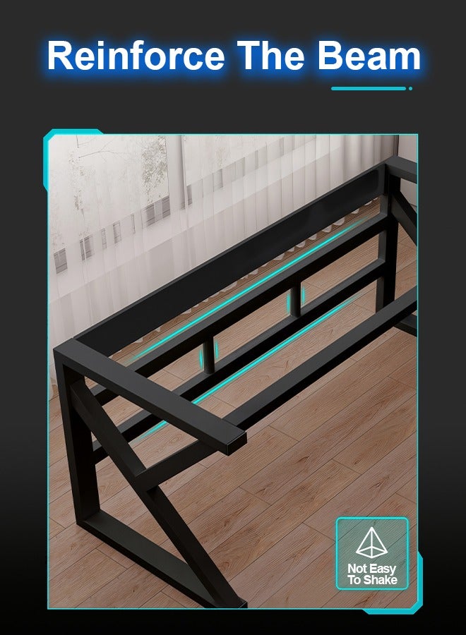 اليشمك منضدة ألعاب على شكل K (بيضاء)، منضدة مطابقة لهندسة الإنسان، منضدة ذات أسلوب عصري بسيط، 80/100/120X60X75CM سهلة التجميع - Image 4