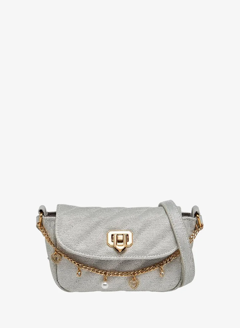Celeste Charm Embellished Crossbody Bag with Adjustable Strap Ramadan Collection