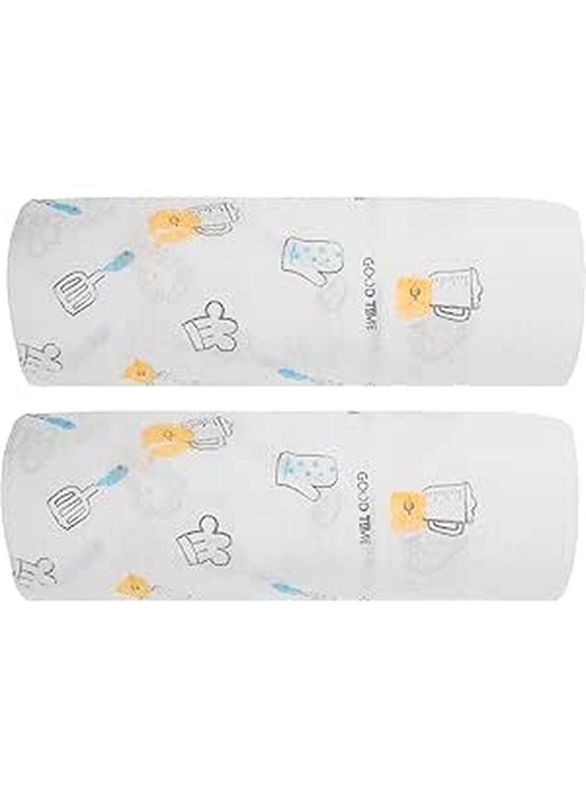 Quick Drying Washable Kitchen Dish Towels 2pcs Set Non Woven Absorbent Cloths Random Style - Image 1