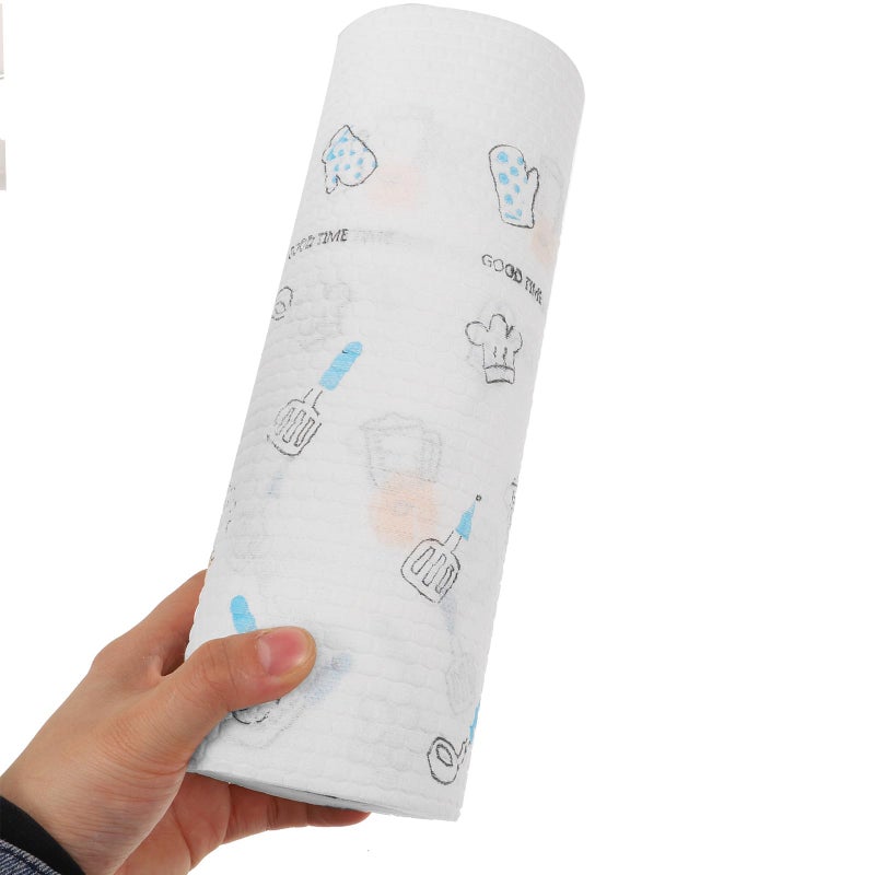 Quick Drying Washable Kitchen Dish Towels 2pcs Set Non Woven Absorbent Cloths Random Style - Image 5