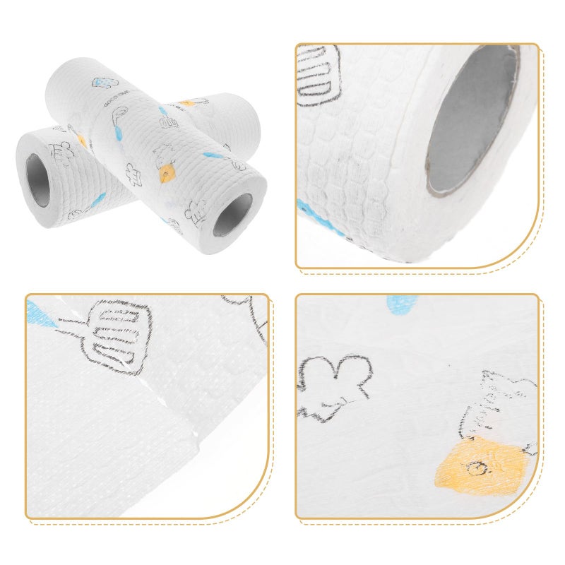 Quick Drying Washable Kitchen Dish Towels 2pcs Set Non Woven Absorbent Cloths Random Style - Image 4