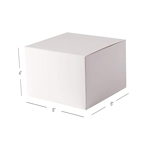 GEFTOL Gift Box 10 Pack 6 x 6 x 4 inches Fold Box Paper Gift Box Bridesmaids Proposal Box for Bridal Birthday Party Christmas（White） - Image 5