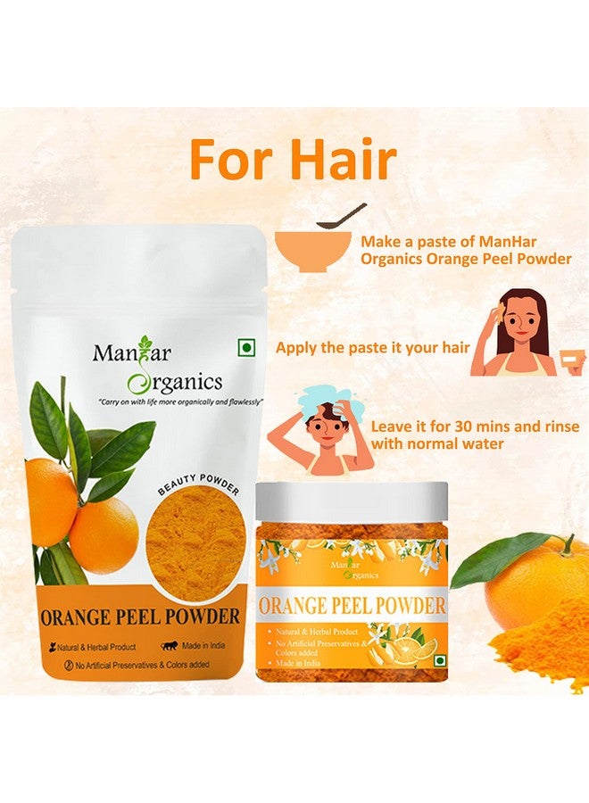 ManHar Organics Natural Orange Peel Powder for Face Pack with Vitamin C & Antioxidants Jar 100gm | For Face cleansing and Skin Lightening - Image 5