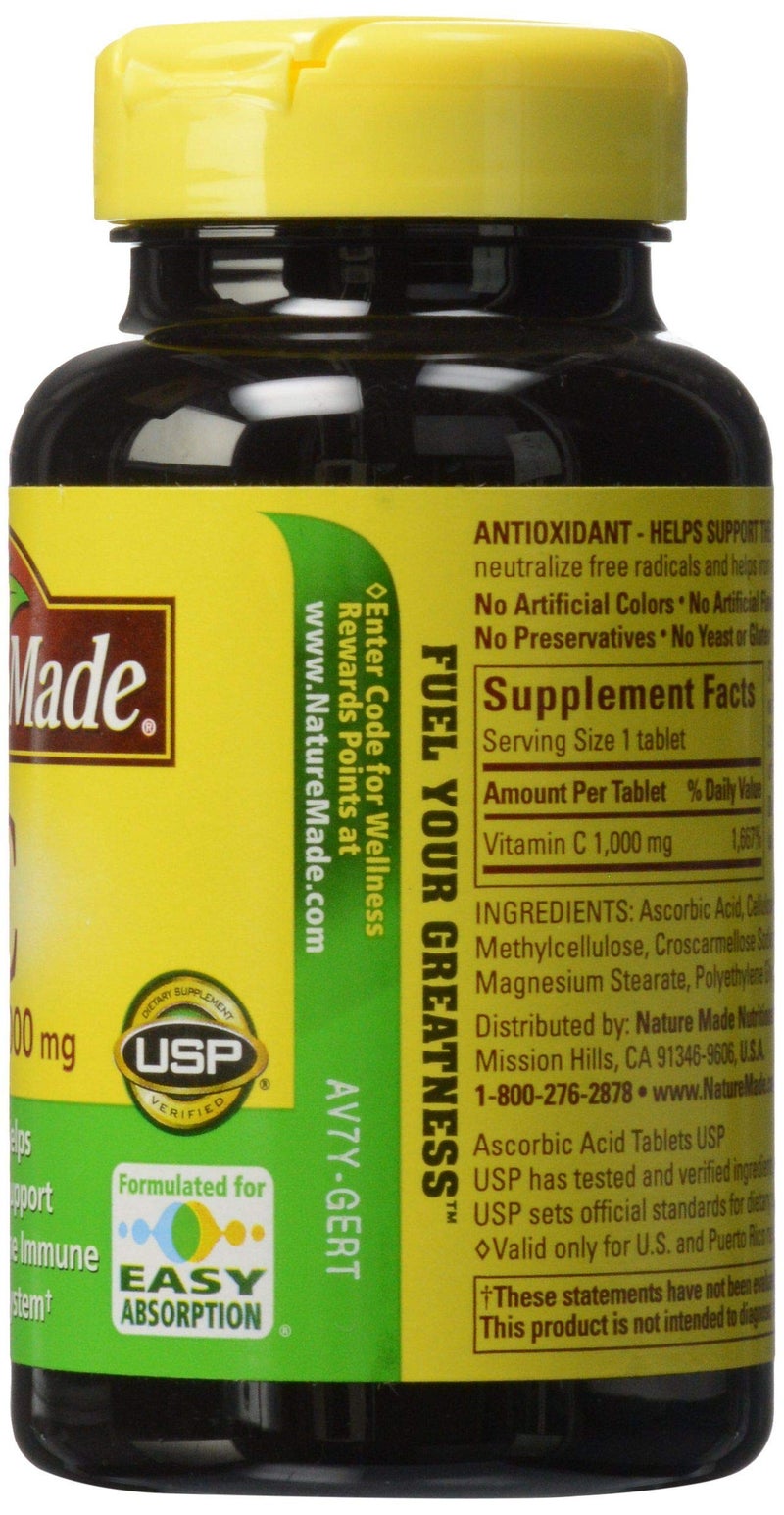 Nature Made Vitamin C 1000 mg Tablets 100 Ct - Image 3