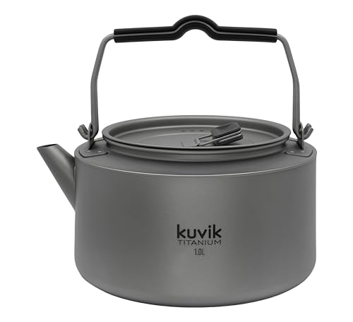 Kuvik Titanium Kettle 10L 338 oz Ultralight and Compact Kettle for Backpacking Camping and Home - Image 1
