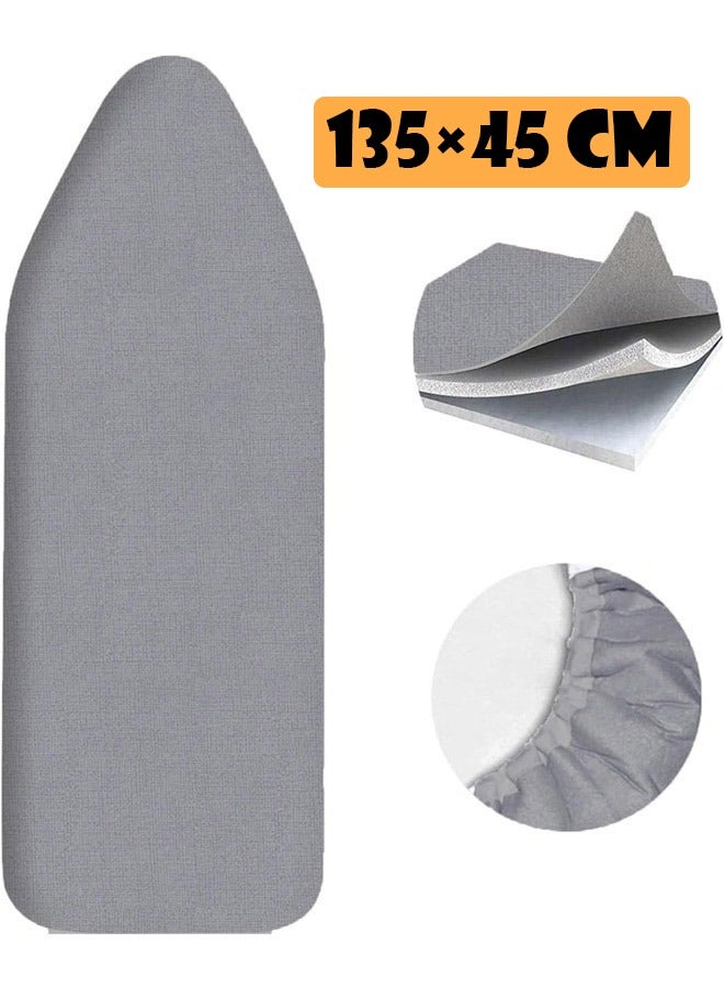 Ironing board cover with heavy duty silicone liner measuring 135 x 45 cm - Image 1