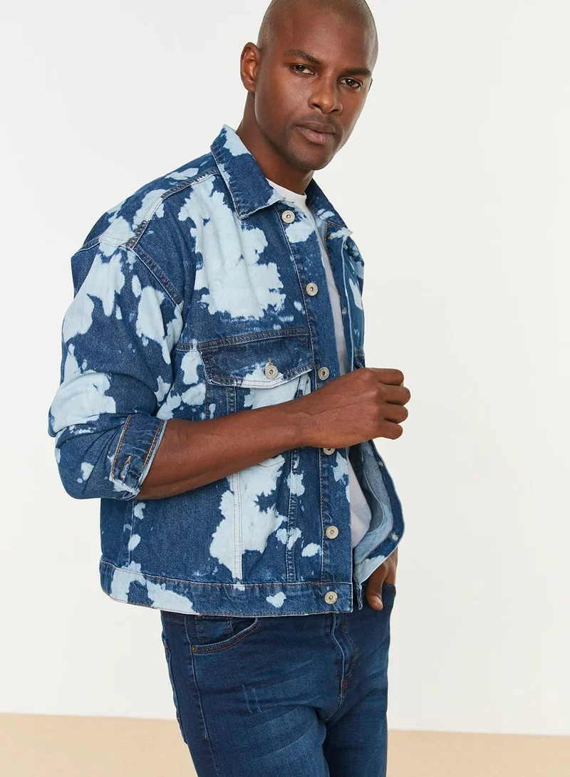 trendyol Acid Wash Boxy Fit Denim Jacket