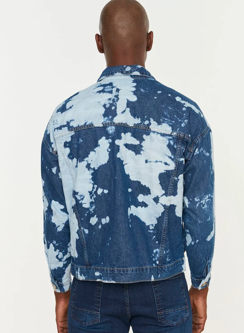 trendyol Acid Wash Boxy Fit Denim Jacket