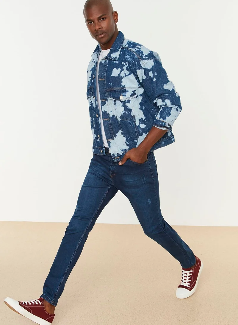 trendyol Acid Wash Boxy Fit Denim Jacket