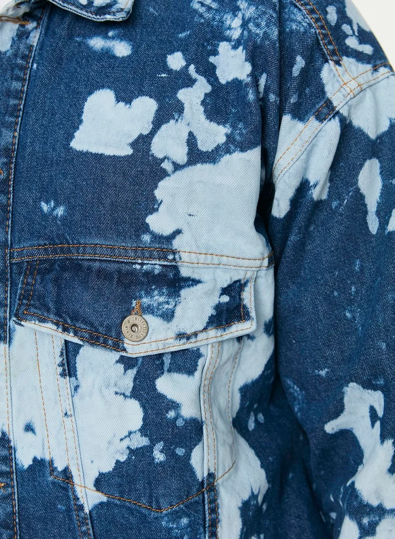 trendyol Acid Wash Boxy Fit Denim Jacket