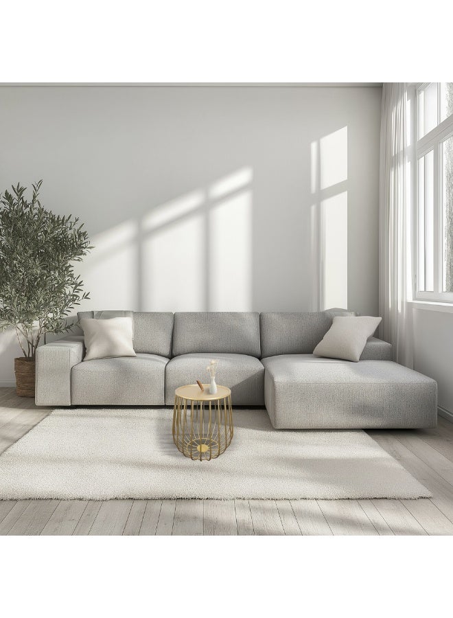 ebb & flow Moden & Elegant Iron Side Table For Living Room - Color: Gold - Dimensions: 48x48x48 CM - Image 1