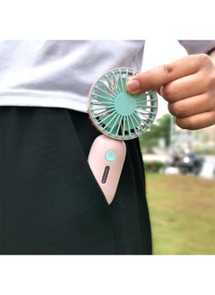 Thoraya Handheld Fan USB Rechargeable Silent Operation Portable Small Personal Fan Pocket Fan for Office School Pink  - Image 5