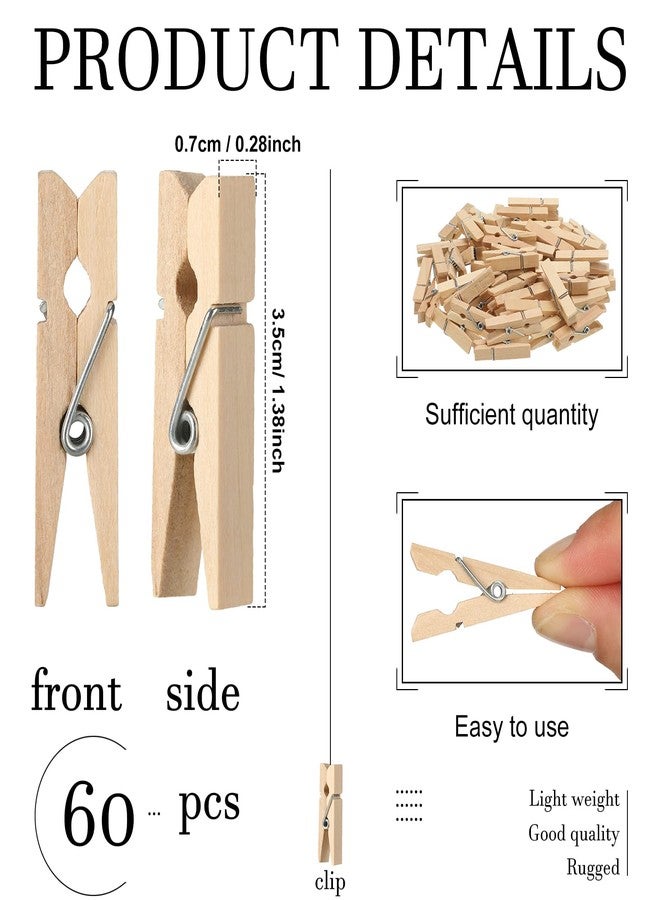 Woanger 61 Pieces Don't Say Baby Sign 5 x 7 Inch Baby Shower Games and 60 Mini Clothespins Shower Games for Guests Prizes with Pins for Gender Reveal Favors Party Decorations(Greenery Style) - Image 3