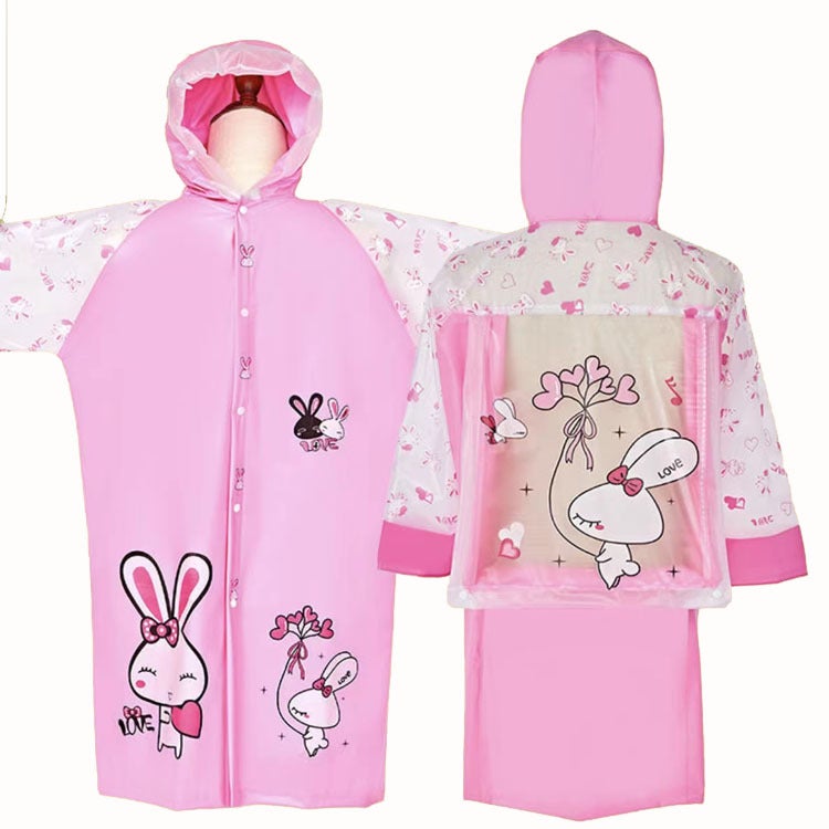 Chen Xing Baby Raincoat Children'S Processing Children'S Little Dinosaur With Schoolbag Pvc Poncho Inflatable Brim - Image 5