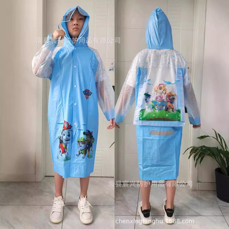 Chen Xing Baby Raincoat Children'S Processing Children'S Little Dinosaur With Schoolbag Pvc Poncho Inflatable Brim - Image 4