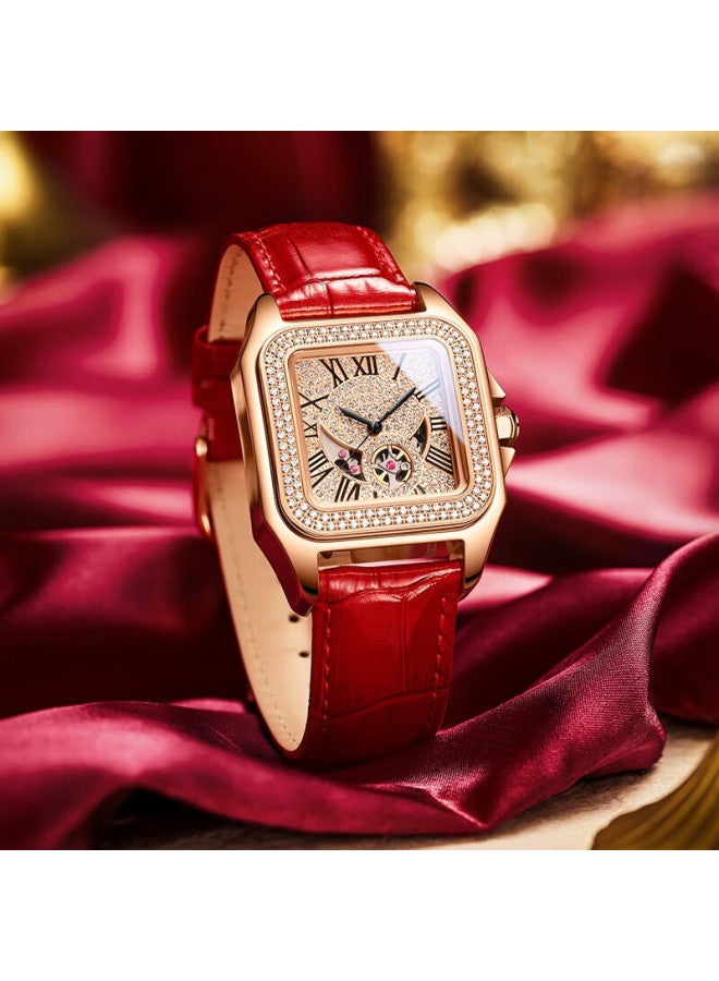 ROSDN Laostone Birthday 3.8 Day Gift Women's Mechanical Luxury Diamond-studded Starry Sky Watch Top 10 Brand Ladies - Image 3