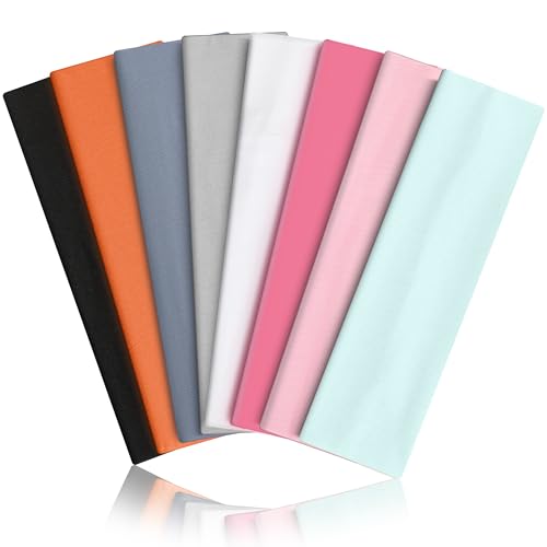 VANRUID Headbands for Women 8PCS [Summer-Exclusive Headband], Non Slip Sports Headband Elastic Soft Running Fashion Headband Absorb Sweat Headbands for Men for Women for Working Out, Travel - Image 1