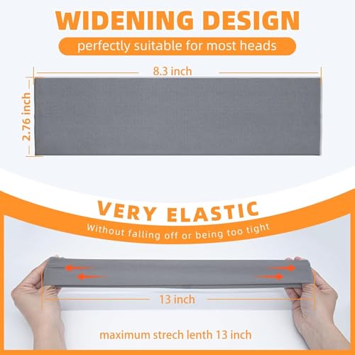 VANRUID Headbands for Women 8PCS [Summer-Exclusive Headband], Non Slip Sports Headband Elastic Soft Running Fashion Headband Absorb Sweat Headbands for Men for Women for Working Out, Travel - Image 4