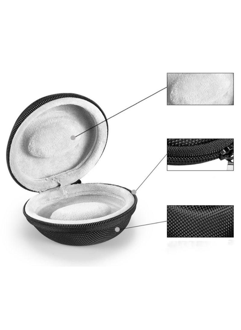 Single zippered case with filled round portable case for watches and smartwatches