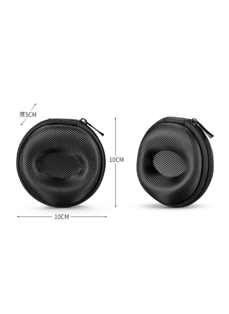 Single zippered case with filled round portable case for watches and smartwatches