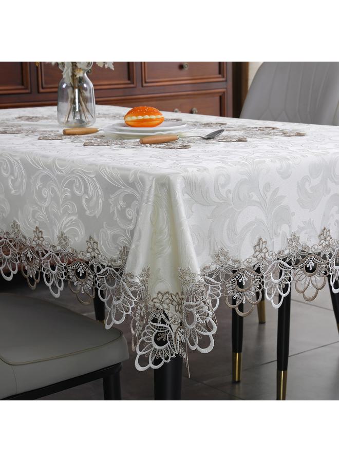 Bluejw European Style Light Luxury Tablecloth Source Factory Satin Jacquard Household Dining Tablecloth Waterproof Coffee Table Tablecloth High-grade Tablecloth - Image 3