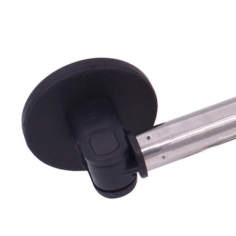 YYST Type B 1628 Magnetic Curtain Rods for Metal Doors Magnetic Rod Extends for Iron and Steel Place Magnetic Cafe Curtain Rod W Magnets Black1