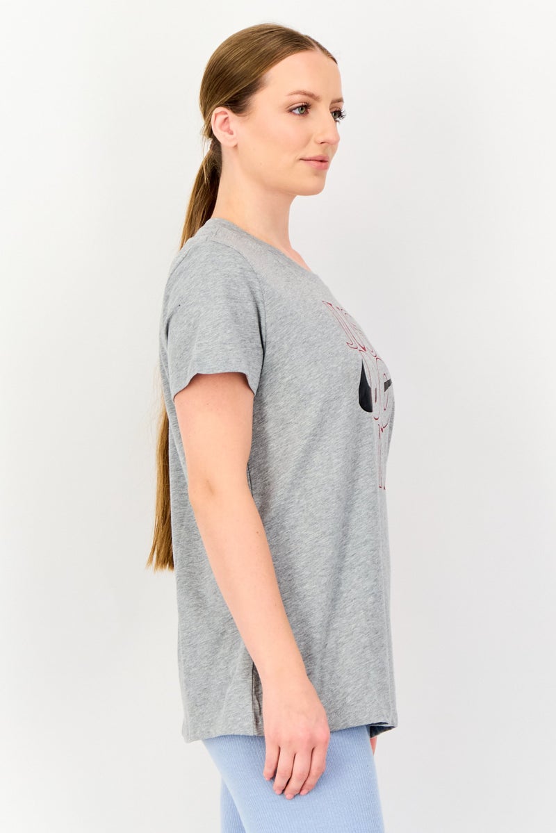 Nike Women Sportswear Fit Short Sleeve Training T-shirt,Grey - Image 2