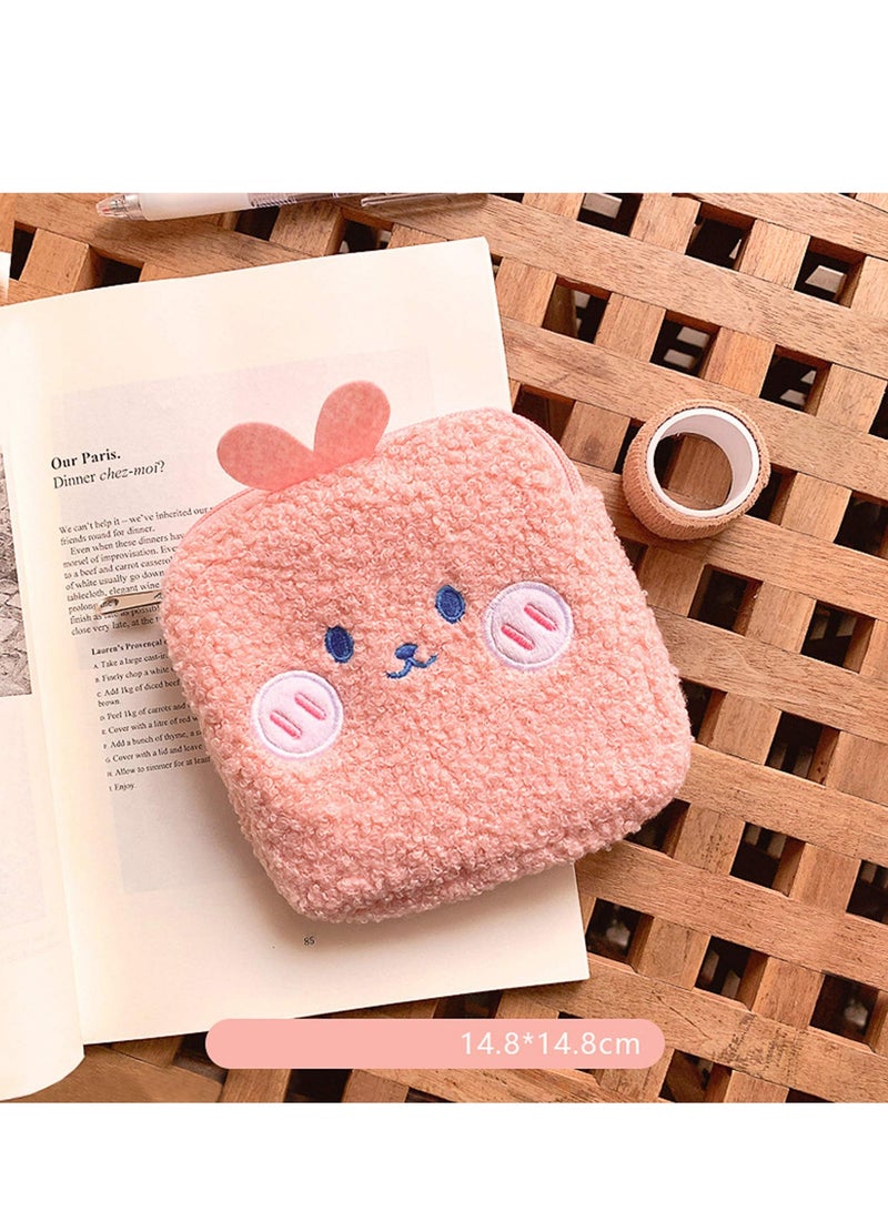 SYOSI Sanitary Napkin Storage Bag, 4PCS Zipper Menstrual Pad Bag Portable Sanitary Napkin Storage Tampons Pouch, Cute Cartoon Period Bag for Teen Girls Store Sanitary Pads for Women - Image 4