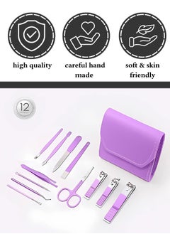 TRENZ 12 Piece Professional Pedicure and Nail Clipper Manicure Tool Set White  - Image 2