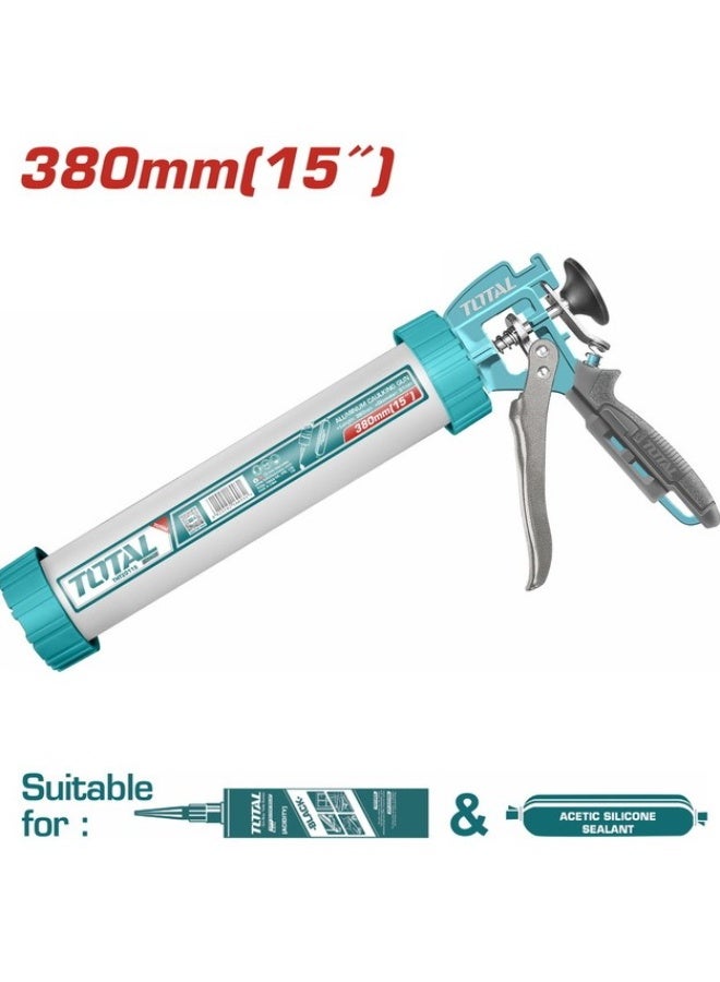 Total Aluminium Caulking Gun 15" – Heavy-Duty Sealant Gun with Smooth Trigger Action for Silicone, Adhesives, and Construction Applications