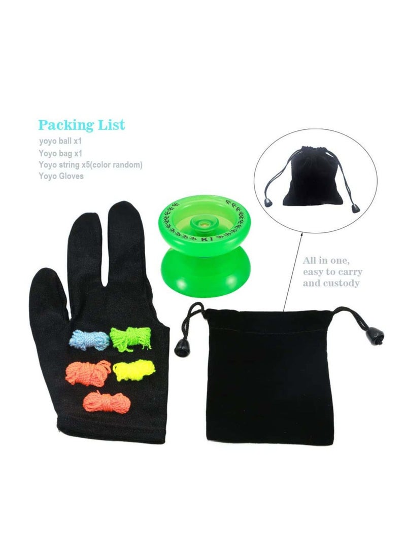 K1 Glow in The Dark Yoyo Ball, Professional Responsive Yoyo for Kids Adults Beginners Intermediate Yoyos Green