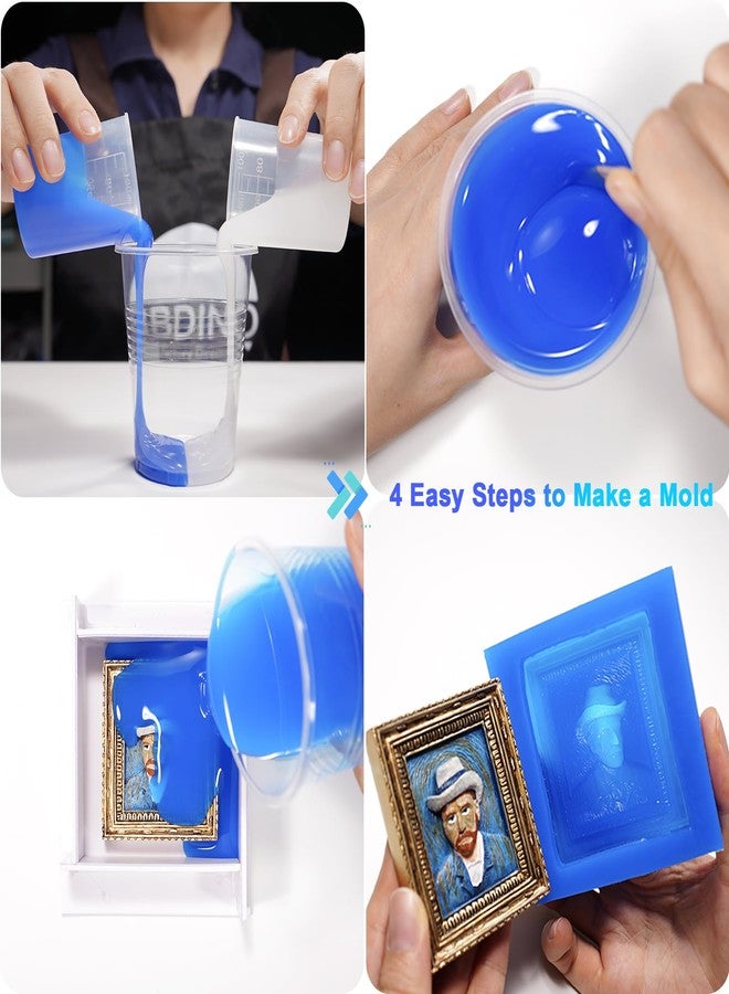 BBDINO Silicone Mold Making Kit, Liquid Silicone for Molds Making 30A Clear, High Strength Silicon Rubber 38.8 Oz, 1:1 by Volume Ideal for Mold Casting of Resin/Jewelry/Candle/Concrete/Plaster - Image 5