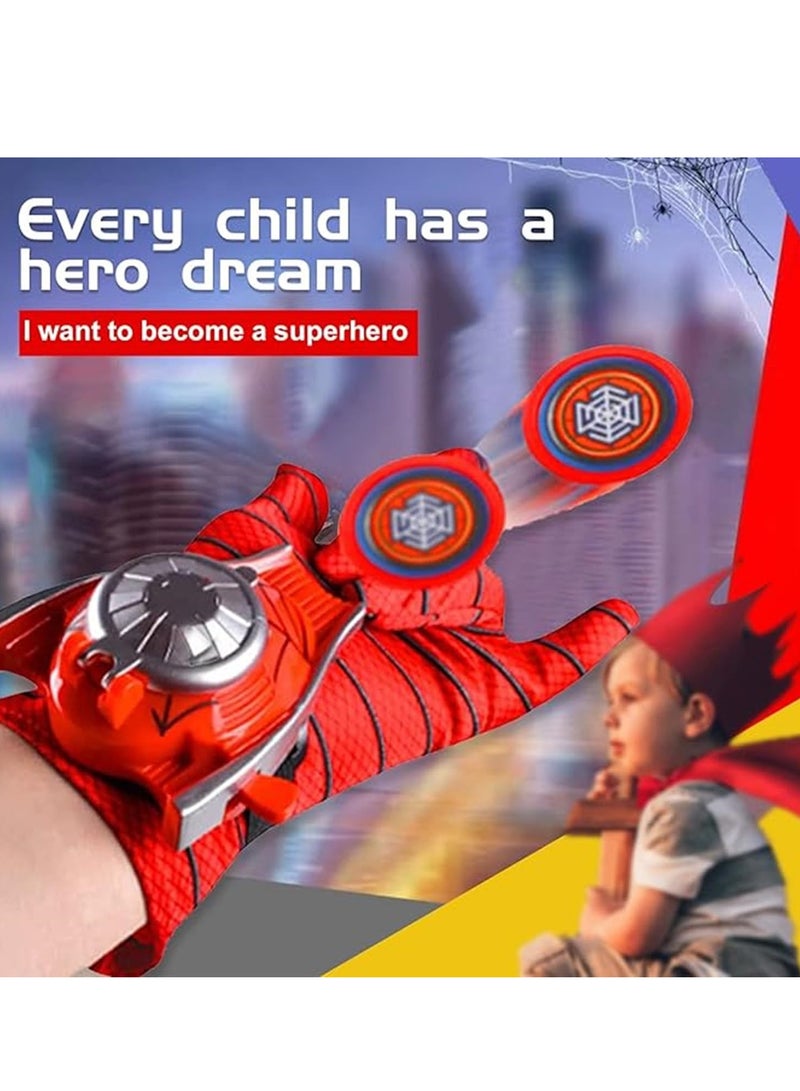 Launcher Wrist Toy Set for Kids, Super Hero Role-Play Toy, Children's Magic Gloves with Wrist Ejection Launcher Toy, Birthday Gift for Kids (Red) - Image 3