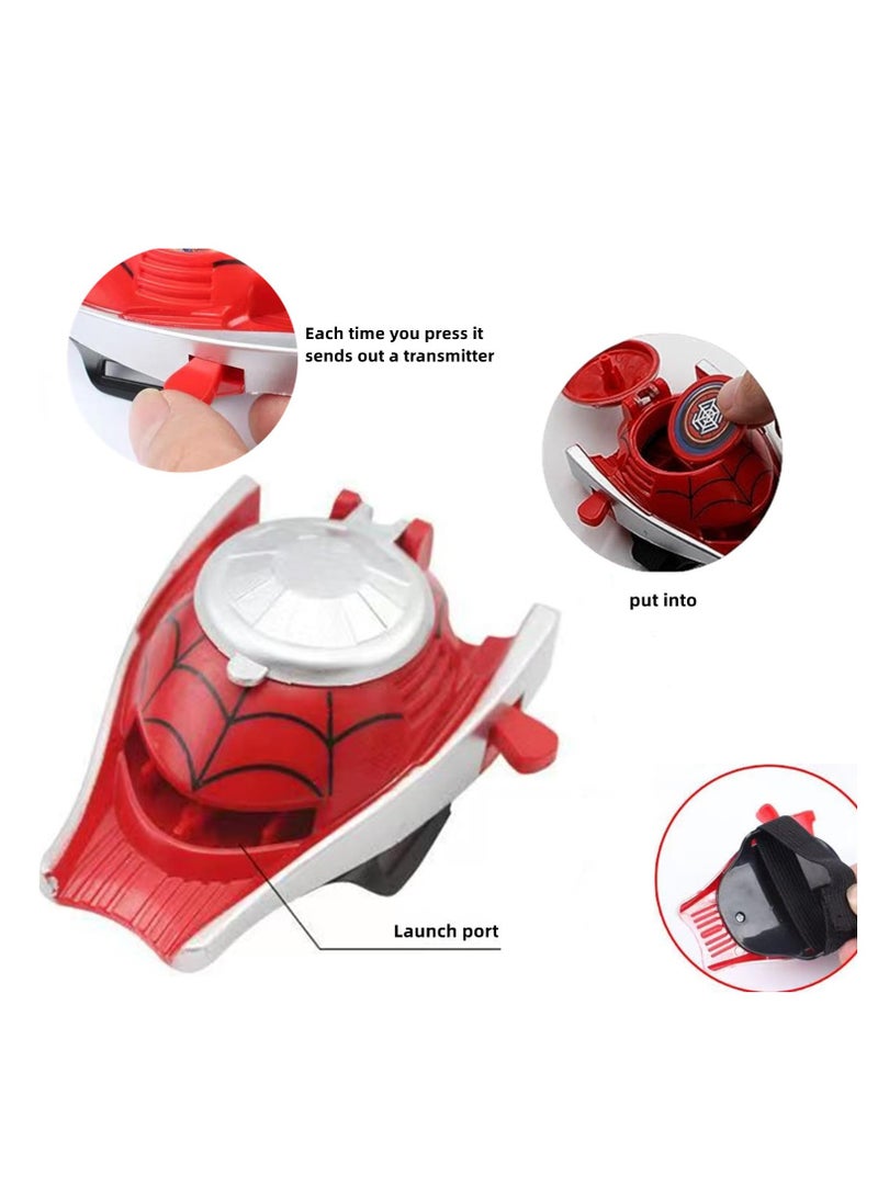 Launcher Wrist Toy Set for Kids, Super Hero Role-Play Toy, Children's Magic Gloves with Wrist Ejection Launcher Toy, Birthday Gift for Kids (Red) - Image 2