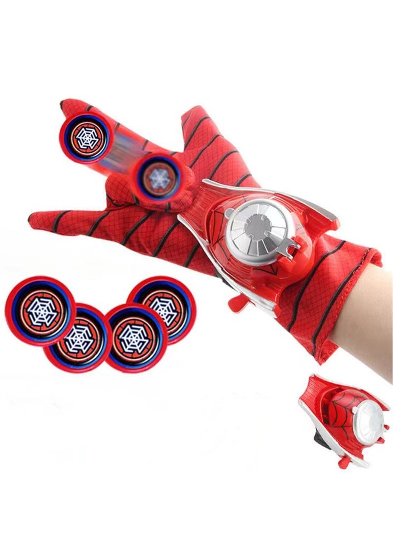 Launcher Wrist Toy Set for Kids, Super Hero Role-Play Toy, Children's Magic Gloves with Wrist Ejection Launcher Toy, Birthday Gift for Kids (Red) - Image 1