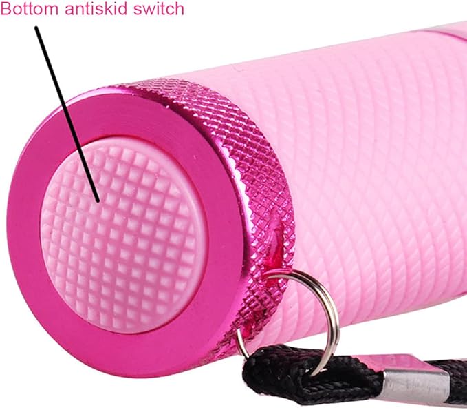 Anself Mini Flash Light for LED UV Gel Curing Lamp Light Handheld Nail Dryer Nail Flashlight 9 LEDs 395nm UV Flashlights Detector for Facial Mask - Image 5