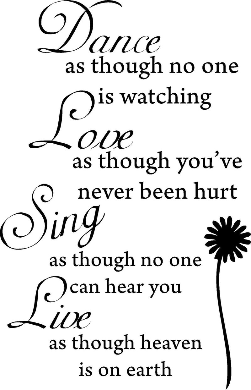 Picniva Dance Love Sing Live Wall Decal