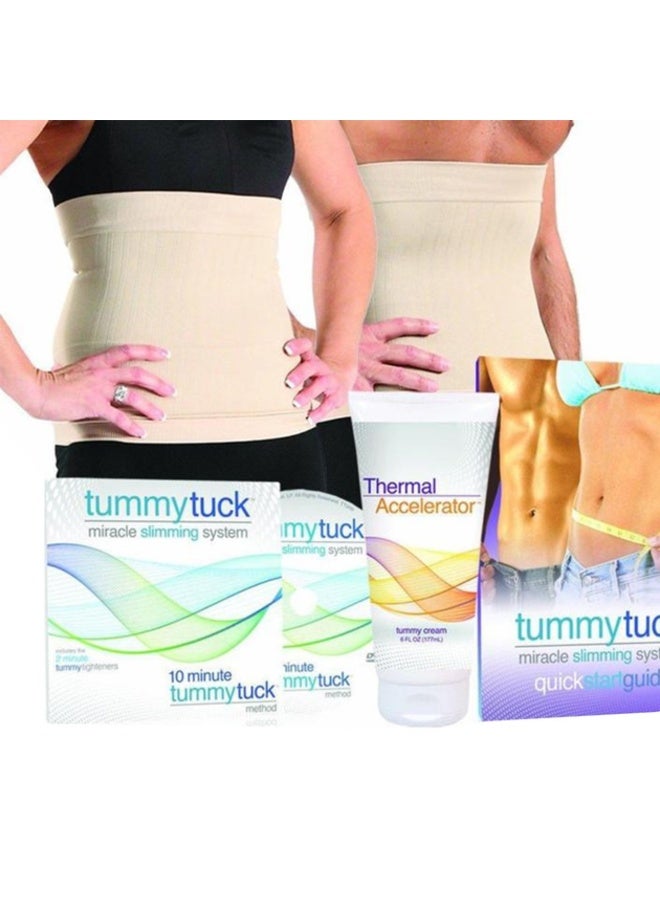 tummytuck Tummy Tuck Miracle Slimming System Abdominal Belt Set with Cream and Measuring Tape - Image 3