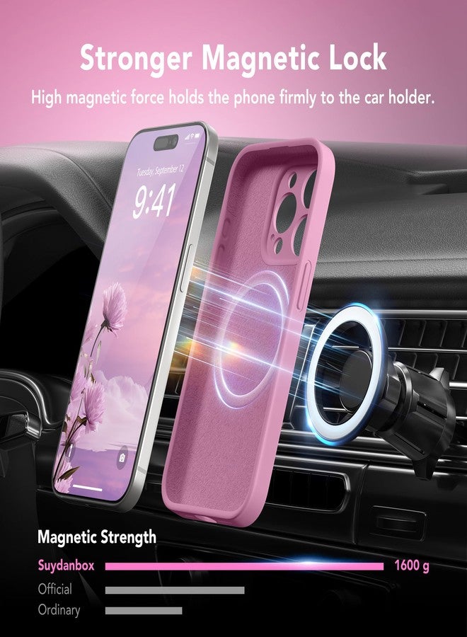 SuydanBox Magnetic for iPhone 13 Pro Case, Compatible with MagSafe, [Full Camera Protection][Screen Protector] Silicone Shockproof Protective Phone Case for iPhone 13 Pro 6.1", Blackcurrant - Image 3