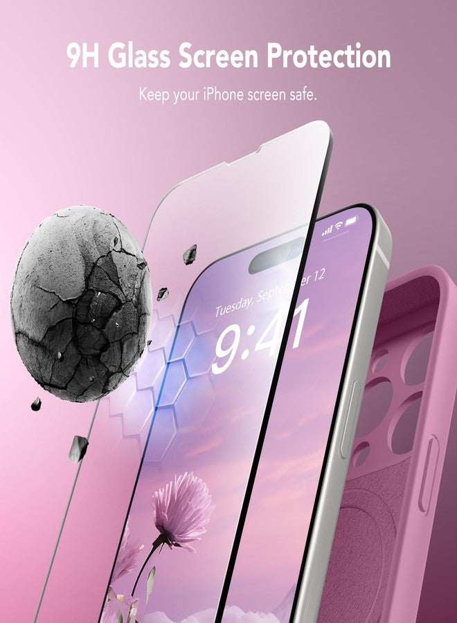 SuydanBox Magnetic for iPhone 13 Pro Case, Compatible with MagSafe, [Full Camera Protection][Screen Protector] Silicone Shockproof Protective Phone Case for iPhone 13 Pro 6.1", Blackcurrant - Image 4