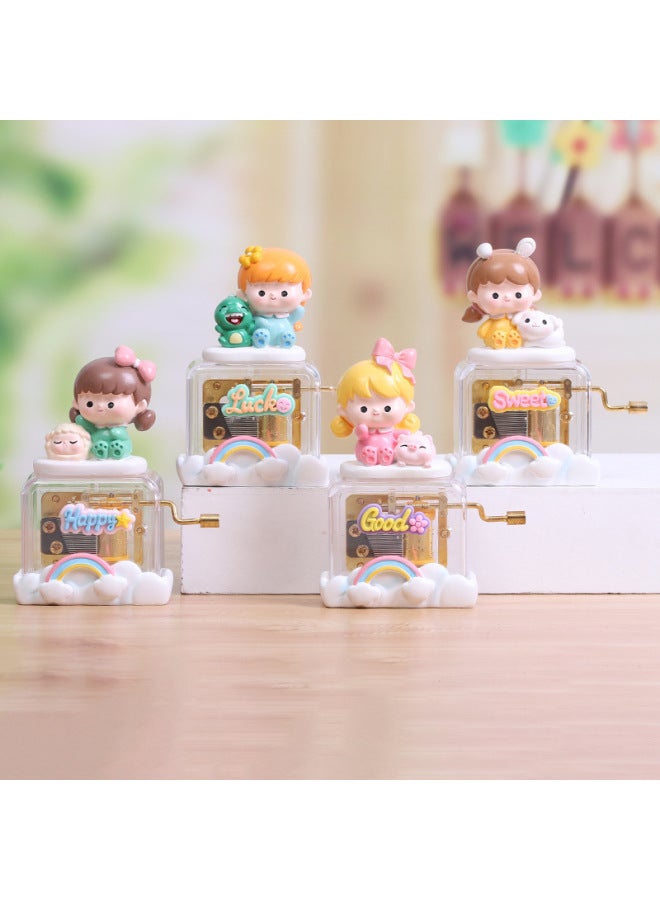 Creative Cute Girl Hand Series Music Box Cute Girl Decoration Hand Music Birthday Gift Music Box-Color:Cute Girl Yellow Clothes-Size:For Customized Items, Please Contact Customer Service - Image 2