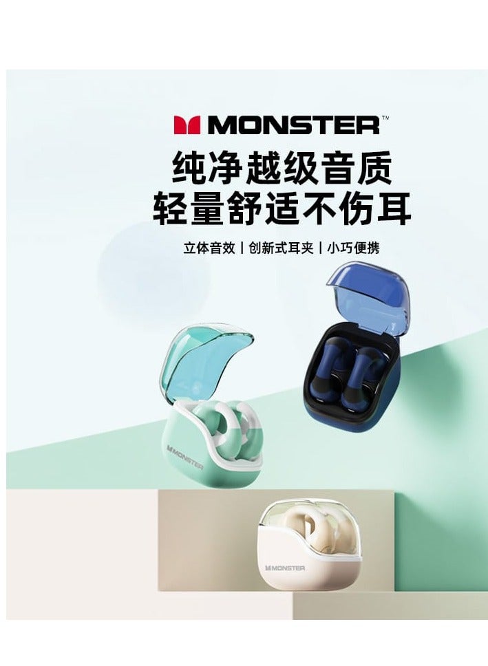 Monster XKT29 Wireless Bluetooth 5.4 Earphones Sports Earclip Stereo Call Headphones with Mic Long standby Earbuds Clip on Ear - Image 2