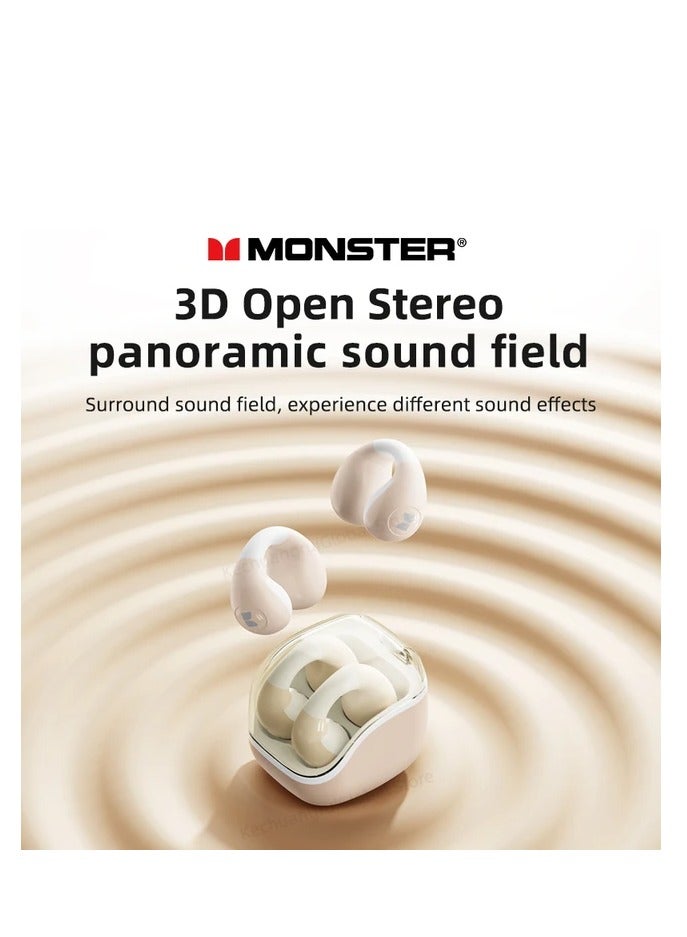 Monster XKT29 Wireless Bluetooth 5.4 Earphones Sports Earclip Stereo Call Headphones with Mic Long standby Earbuds Clip on Ear - Image 1