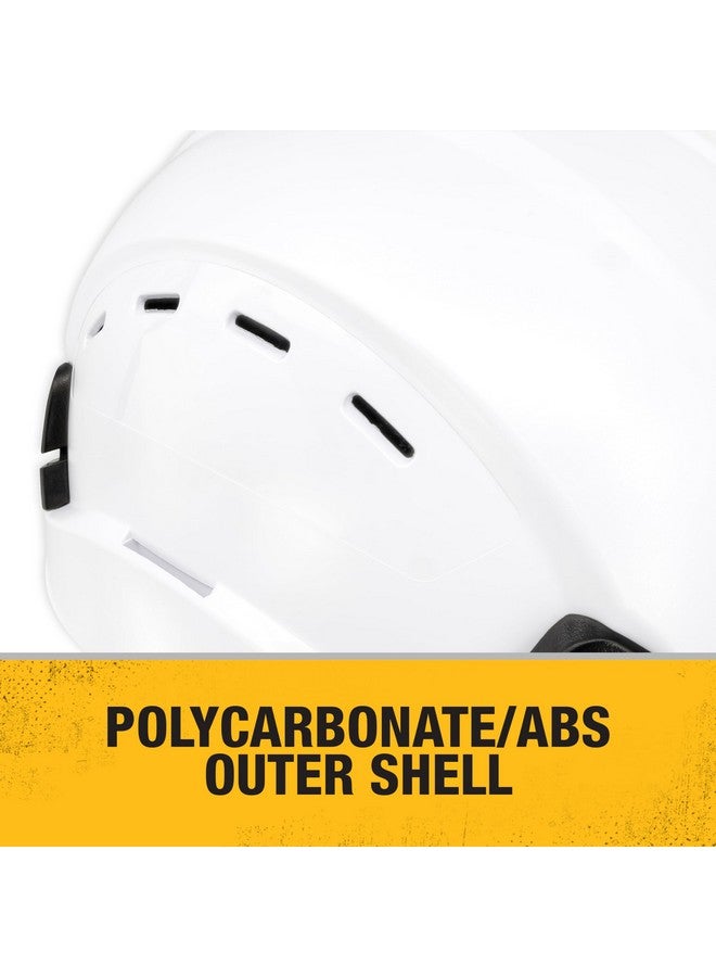 DEWALT DEWALT DPG22V White Type II Class C 4-Point Ratcheting Vented Safety Helmet - Image 3
