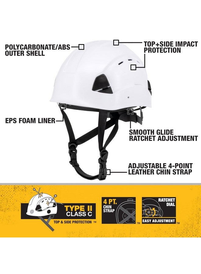 DEWALT DEWALT DPG22V White Type II Class C 4-Point Ratcheting Vented Safety Helmet - Image 2