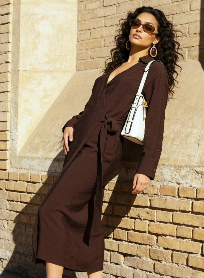 ايكونيك فستان ملفوف بطبعات من سبلاش آيكونيك