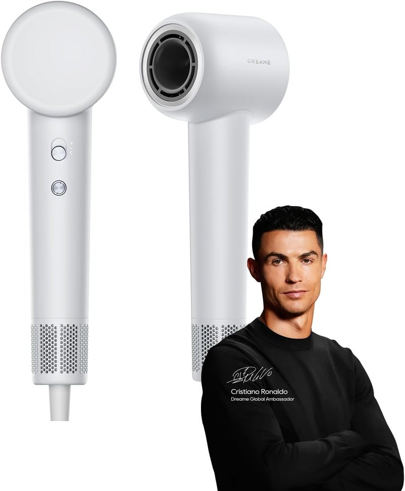 Dreame Hair Gleam Hair Dryer, Fast High Speed Motor with 110,000 rpm, 65 m/s Airflow, 330 g, 200 Million Negative Ions, Temperature and Air Flow Control, Grey - Image 1