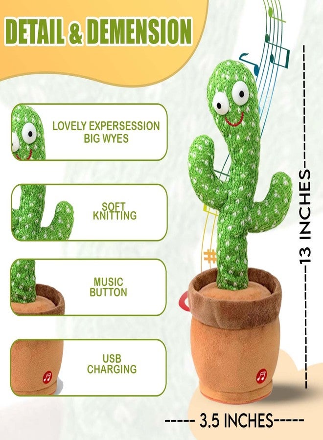 Fully Dancing Cactus Toys for Kids Talking Cactus for Boys and Girls Repeat What You Say Funny Toys for Children Best Birthday Gift - Image 3